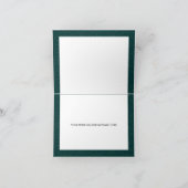 Invitation Emerald Vert Floral Quinceanera Merci (Intérieur)