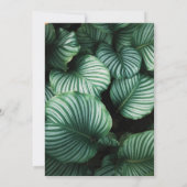 Invitation Emerald vert tropical chic Mariage floral Invitat (Dos)