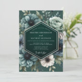 Invitation Emerald Vesperal Bloom Wedding (Debout devant)
