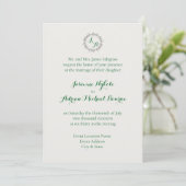 Invitation Emerald Vine Wedding (Debout devant)