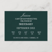 Invitation Emerald Will You Be My Bridesmaid Proposal Card (Dos)