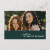 Invitation Emerald Will You Be My Bridesmaid Proposal Card (Devant)