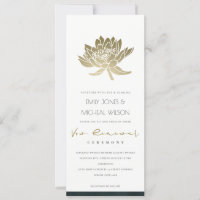 Émeraude d'or classique Vert Lotus Floral Vow Reno