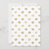 Invitation Émeraude foncée et or Floral Couples Douche (Dos)