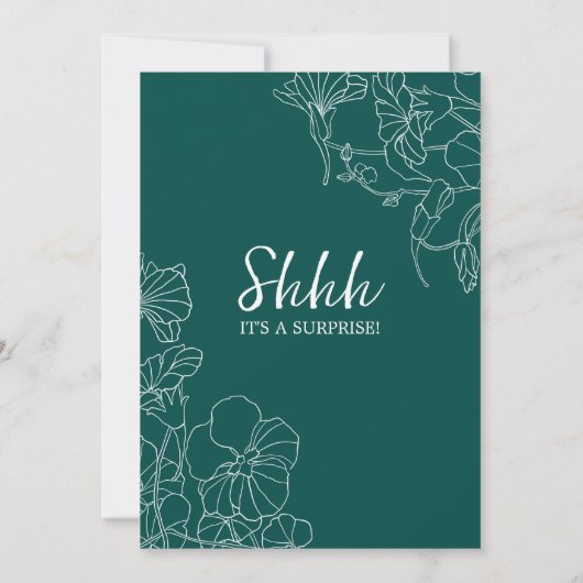 Invitation Émeraude Verte Surprise 55e Anniversaire (Dos)