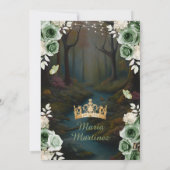 Invitation Emerlad Green Princess Castle Forest Mis Quince (Dos)