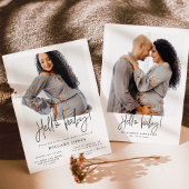 Invitation EMERY | Baby shower élégant Bonjour bébé photo