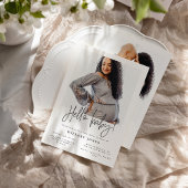 Invitation EMERY | Baby shower élégant Bonjour bébé photo