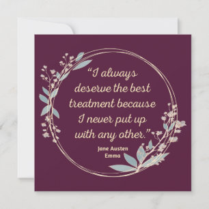 Invitation Emma By Jane Austen Citation II - Style mignon