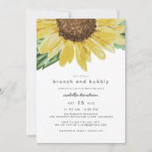 Invitation EMMA Rustic Sunflower Bridal Brunch + Bubbly (Devant)