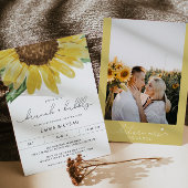 Invitation EMMA Rustic Sunflower Bridal Brunch et Bubbly