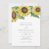 Invitation EMMA Rustic Watercolor Mariage campagnard de tourn (Devant)