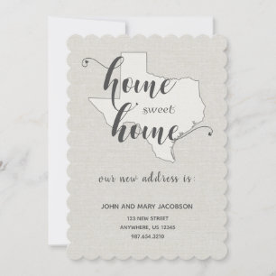 Invitation Emménagement au Texas Nouvelle Adresse Maison Douc