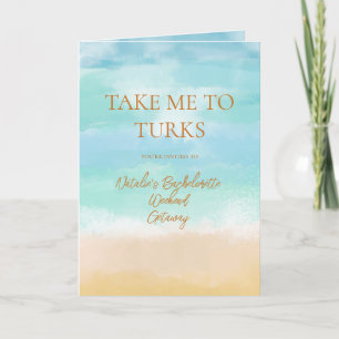Invitation Emmenez-Moi Aux Turks Vacances Enterrement De Vie
