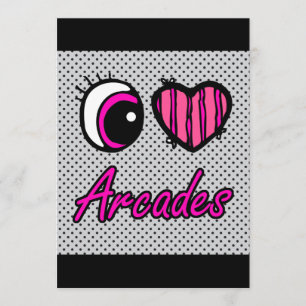 Invitation Emo Eye Heart I Love Arcades