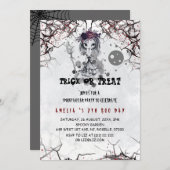 Invitation Emo Gothic Cute Girl Anniversaire (Devant / Derrière)