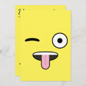 Invitation Emoji de la langue (Devant / Derrière)