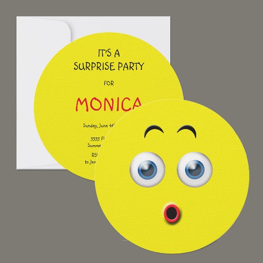 Invitation Emoji fête d'anniversaire surprise