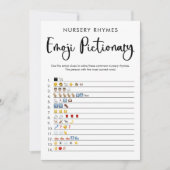 Invitation Emoji pictionary baby shower jeu neutre genre (Devant)