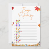 Invitation EMOJI PICTIONARY Baby shower Jeu Un Peu Citrouille (Devant)