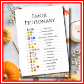 Invitation EMOJI PICTIONARY Baby shower Jeu Un Peu Citrouille