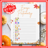 Invitation EMOJI PICTIONARY Baby shower Jeu Un Peu Citrouille