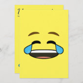 Invitation Emoji riant (Devant / Derrière)