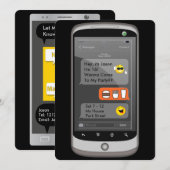 Invitation Emoji Smart Phone SMS drôle Anniversaire de enfant (Devant / Derrière)