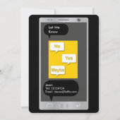 Invitation Emoji Smart Phone SMS drôle Anniversaire de enfant (Dos)