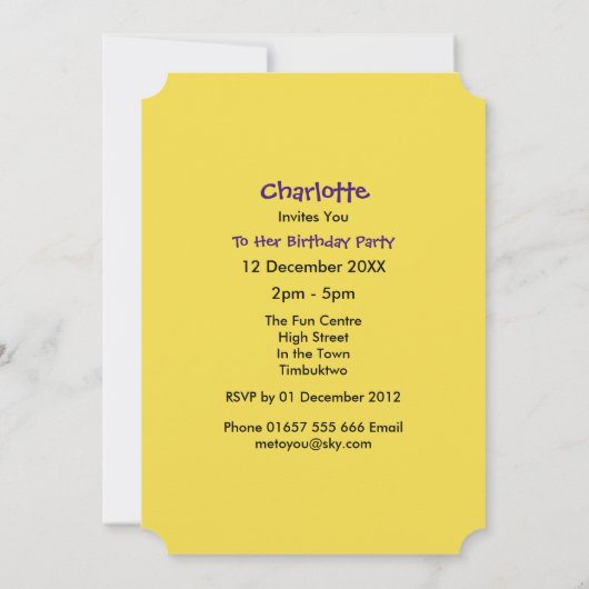 Invitation Emoticon Funny Mignonne Faces tendance (Dos)