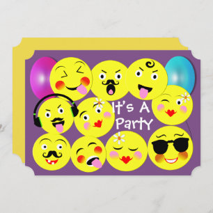 Invitation Emoticon Funny Mignonne Faces tendance