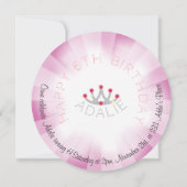 Invitation Émoticon princier (Dos)