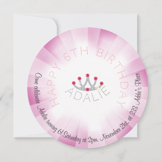 Invitation Émoticon princier (Dos)