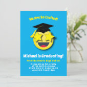 Invitation Emoticon Star Eyes Jote Graduation Party (Debout devant)
