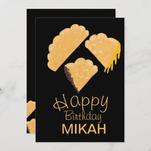 Invitation Empanada Main Drathday (Devant / Derrière)