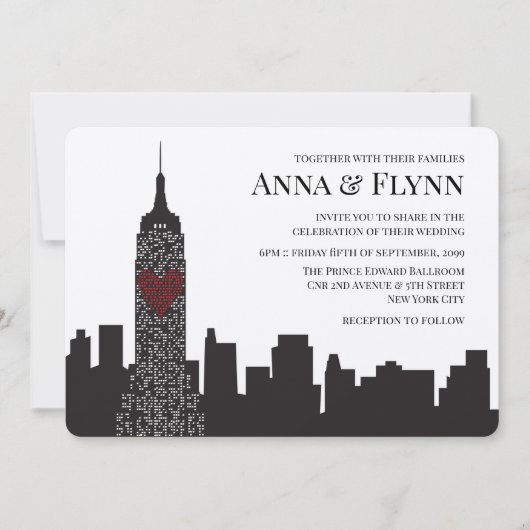 Invitation Empire State New York City Skyline City Party (Devant)