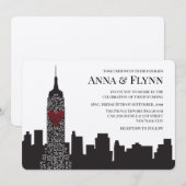 Invitation Empire State New York City Skyline City Party (Devant / Derrière)