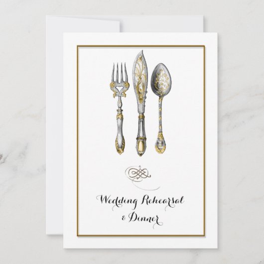 Invitation Emplacement de la cuillère à fourche de couteau (Devant)