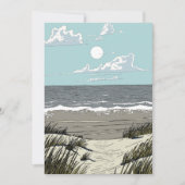 Invitation Emplacement de la plage estivale (Devant)