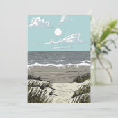 Invitation Emplacement de la plage estivale (Debout devant)