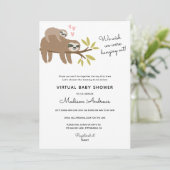 Invitation Emplacement du Baby shower virtuel (Debout devant)