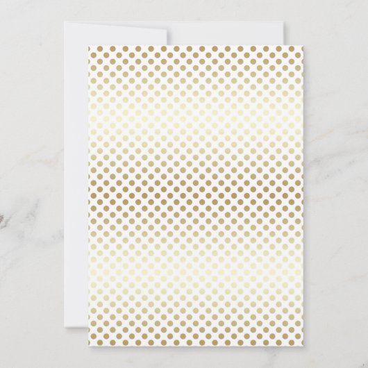 INVITATION EMPLACEMENT EN OR MÉTALLIQUE FIXÉ ANNIVERSAIRE (Dos)