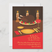 Invitation Emplacement Tablescape Réglage Thanksgiving Invita (Dos)