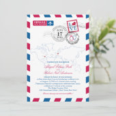 Invitation Emplacements mondiaux Airmail USA et Allemagne | M (Debout devant)