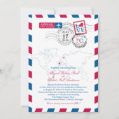 Invitation Emplacements mondiaux de courrier | Mariage (Devant)