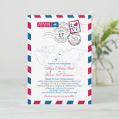 Invitation Emplacements mondiaux de courrier | Mariage (Debout devant)