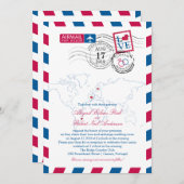 Invitation Emplacements mondiaux de courrier | Mariage (Devant / Derrière)