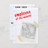 Invitation employé du mois (Devant / Derrière)