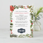 Invitation Employés du logo de l'entreprise Noël (Debout devant)