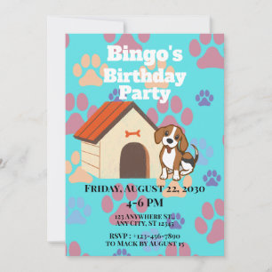 Invitation empreinte de chien